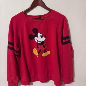Disney Red Mickey Mouse Sweatshirt
